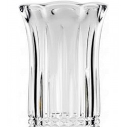 Vaso 40cm Em Cristal Ecológico Decorativo Com Pé L'Hermitage